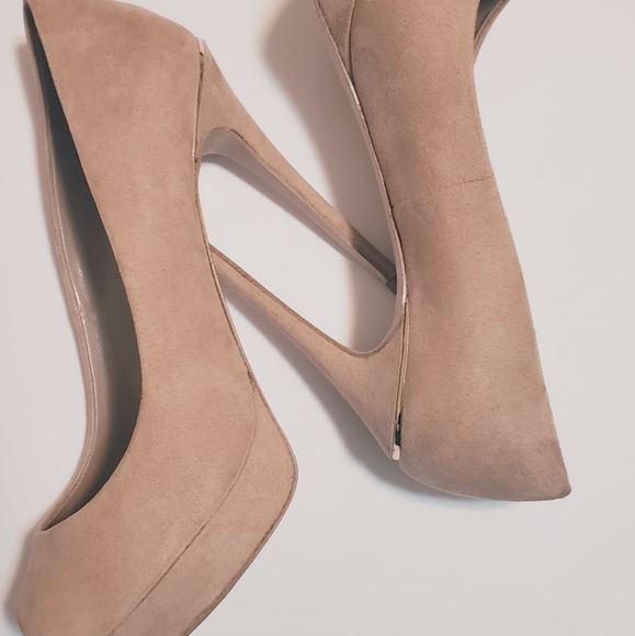 Aldo Suede Peep Toe  Heels - Picture 3 of 6